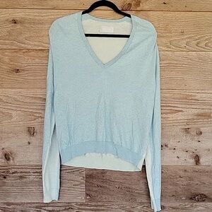 Zadig & Voltaire Cotton Cashmere Blend Lagoon Colorblock Pullover.